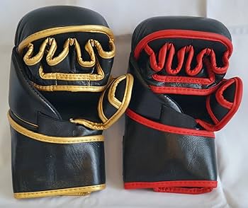 UFC グローブ　オープンフィンガー　ゴールド Amazon | S3 sports 本革 オープンフィンガーグローブ 空手・MMA